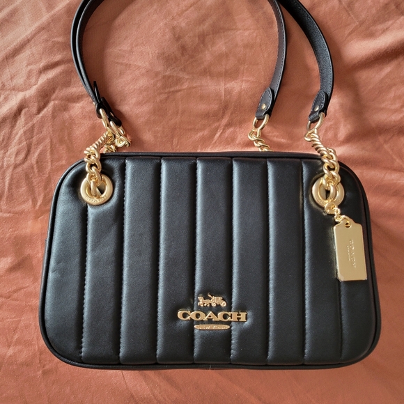 COACH Cammie Chain Shoulder Bag w/ Linear Quilting - Picture 2 of 11